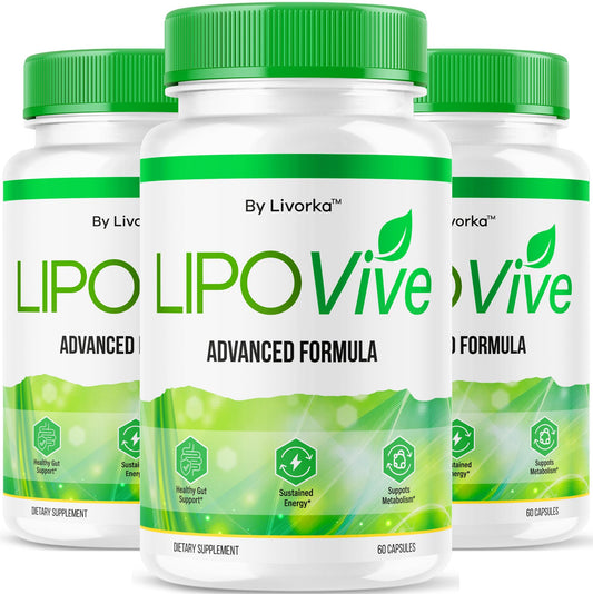 LIVORKA Lipovive bottle front view shows convenient daily wellness support.