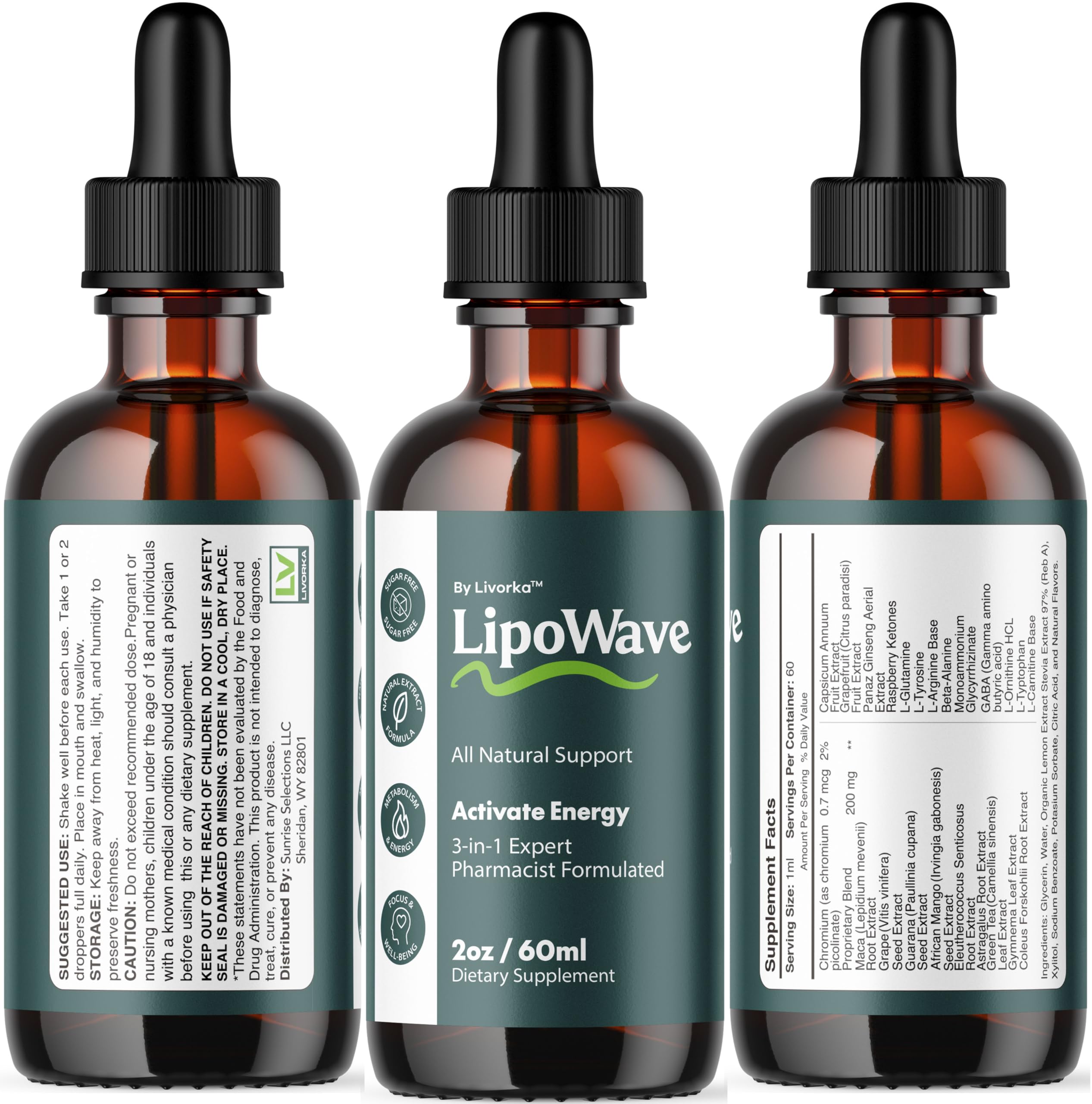 LIVORKA Lipowave Drops lifestyle scene suggesting daily wellness