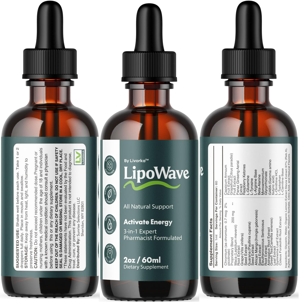 LIVORKA Lipowave Drops lifestyle scene suggesting daily wellness