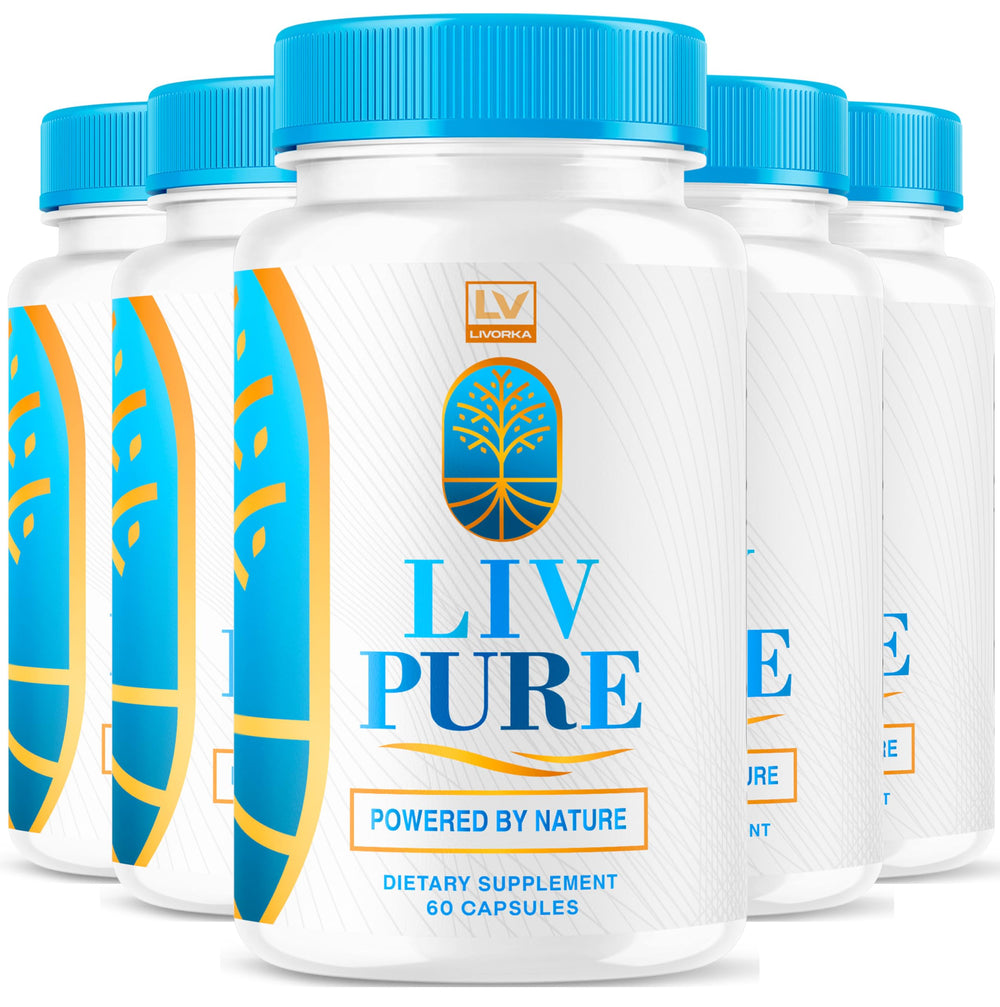 LIVORKA Liv Pure bottle and cap with capsules for daily wellness.