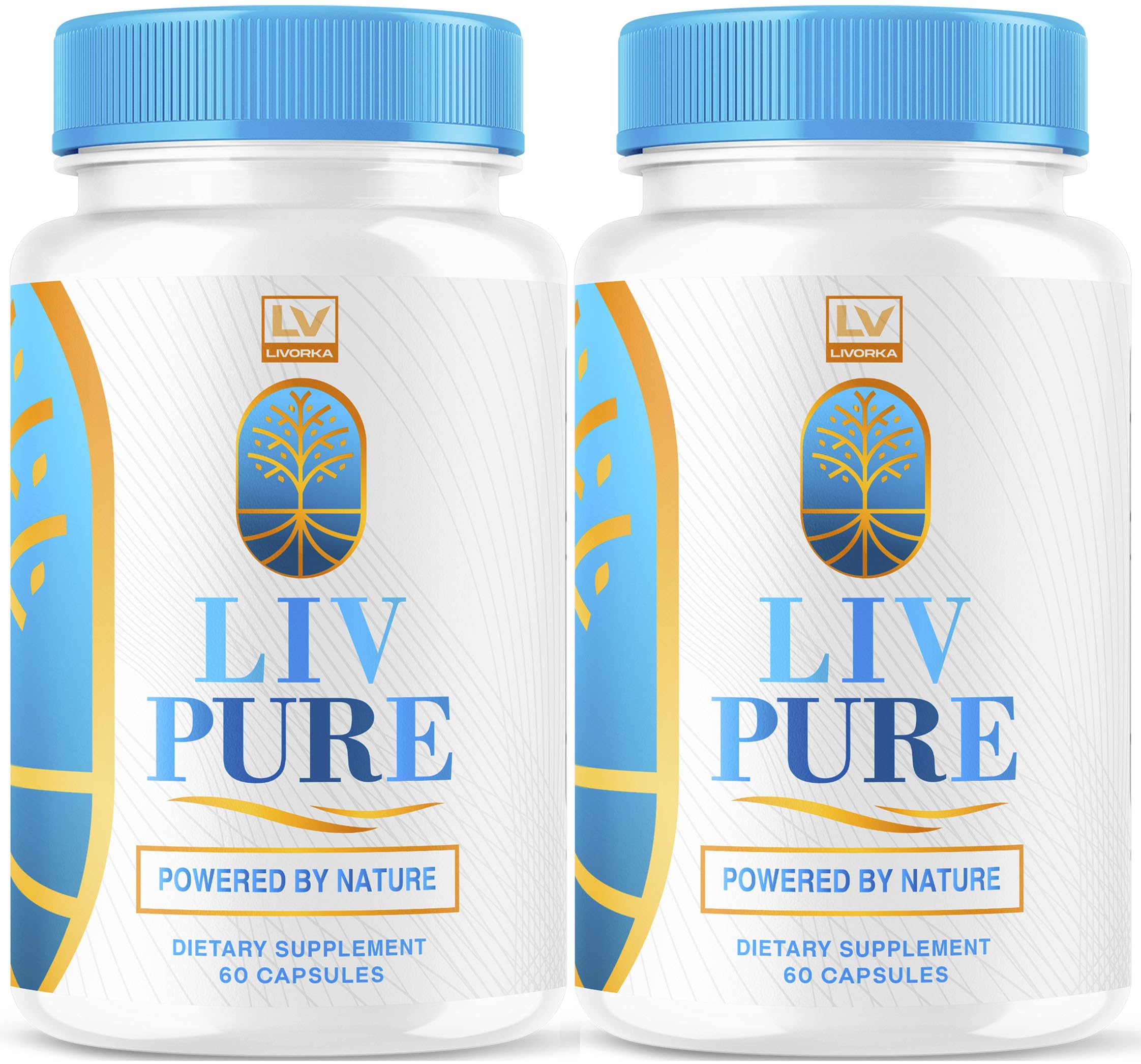 LIVORKA Liv Pure bottle on a shelf for daily wellness routine.