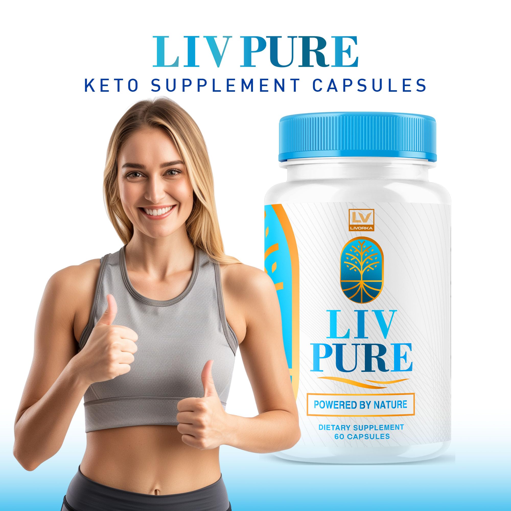 LIVORKA Liv Pure capsules close-up showing easy-to-swallow form.