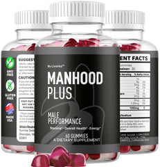Hand holding LIVORKA Manhood Plus bottle to start a monthly routine