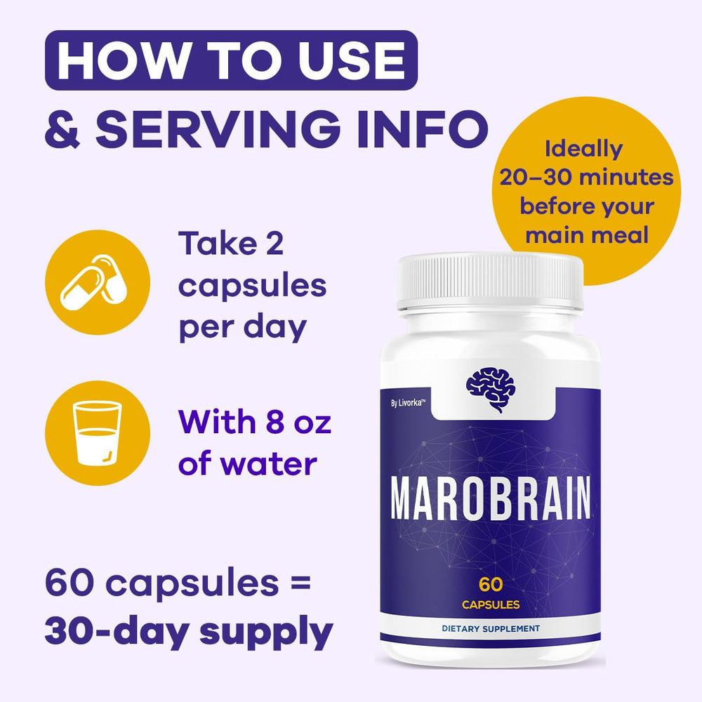 3-pack display of LIVORKA Marobrain for multi-bottle savings.