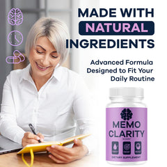 Three-pack on table suggesting easy daily routine with Memo Clarity
