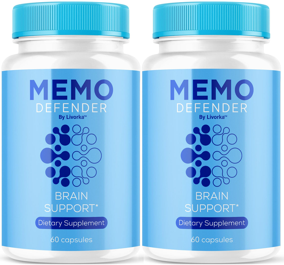 LIVORKA Memo Defender bottle front shows premium packaging for daily wellness