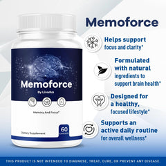 LIVORKA Memoforce bottle back label with usage guidance.