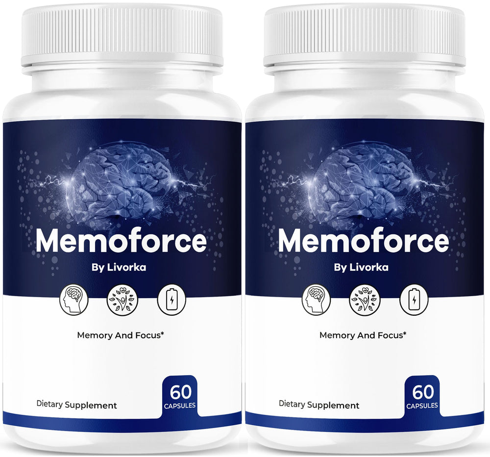 LIVORKA Memoforce bottle front shows premium packaging for daily brain support.