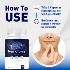 LIVORKA Memoforce pills-closeup emphasizes uniform capsules for consistent daily focus support.