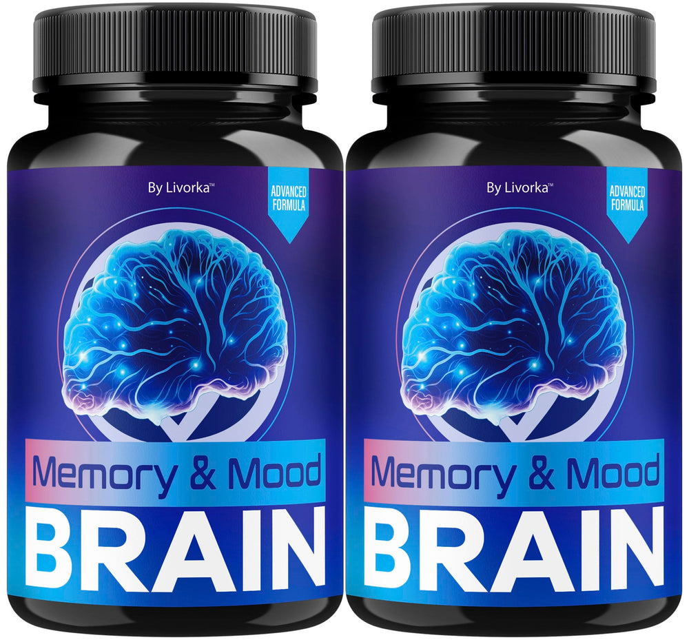 LIVORKA Memory Mood Brain bottle packaging for daily brain health support.
