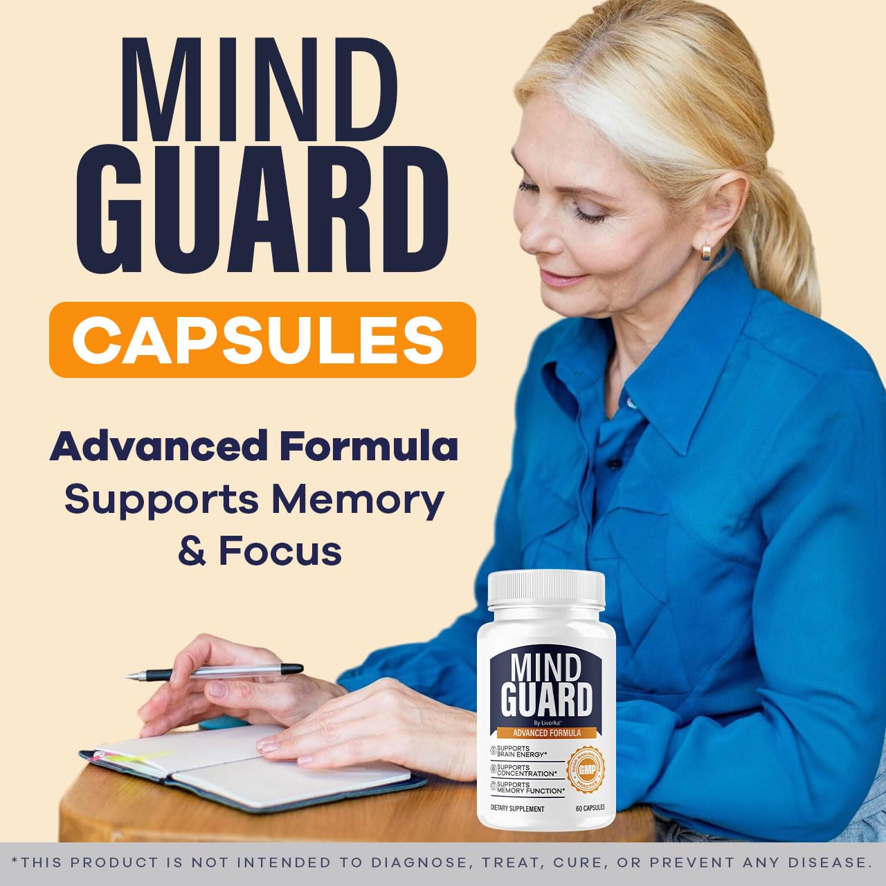 LIVORKA Mind Guard label close-up showing branding and dosage cues