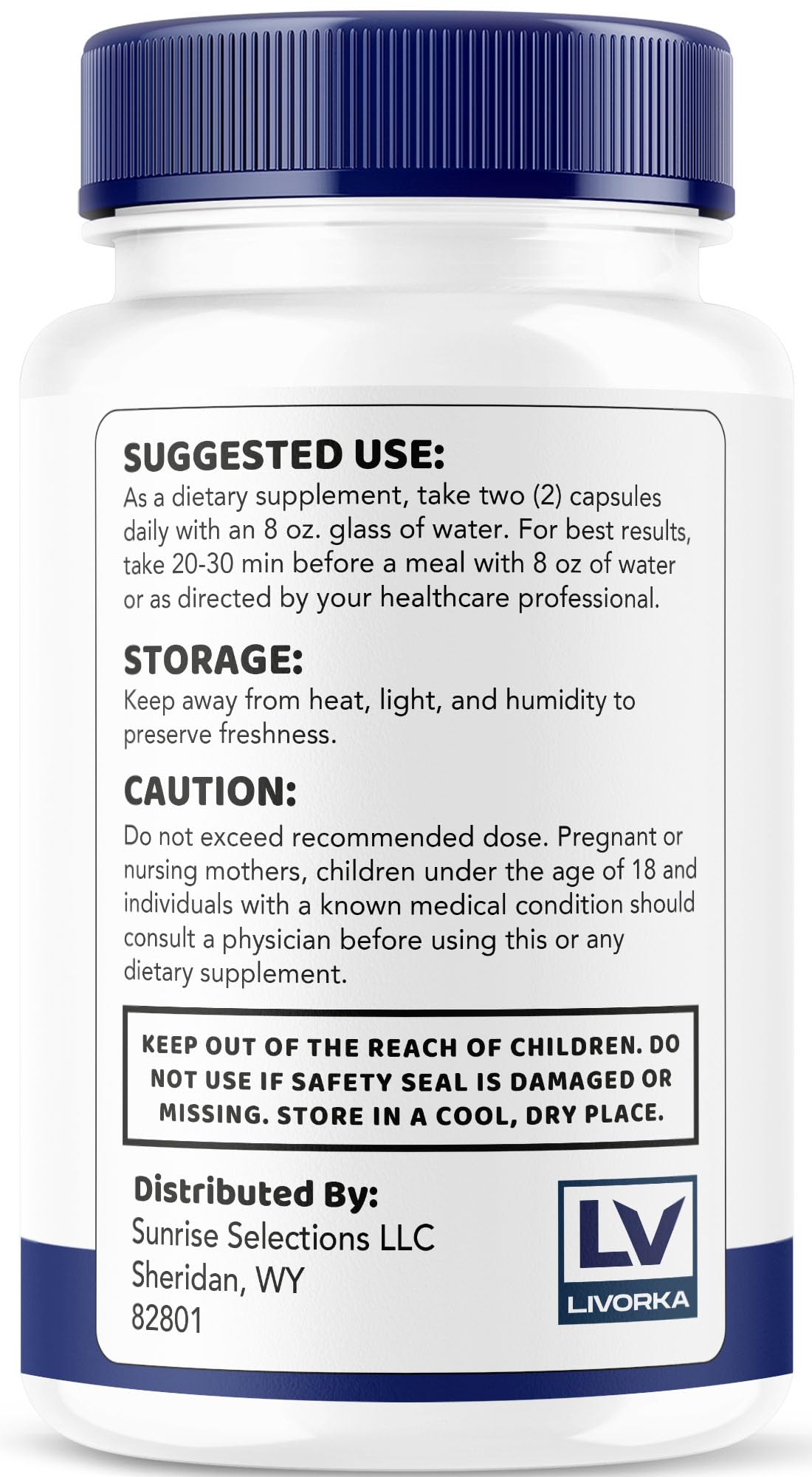 LIVORKA Mindful Wellness bottle pour for easy daily dosing
