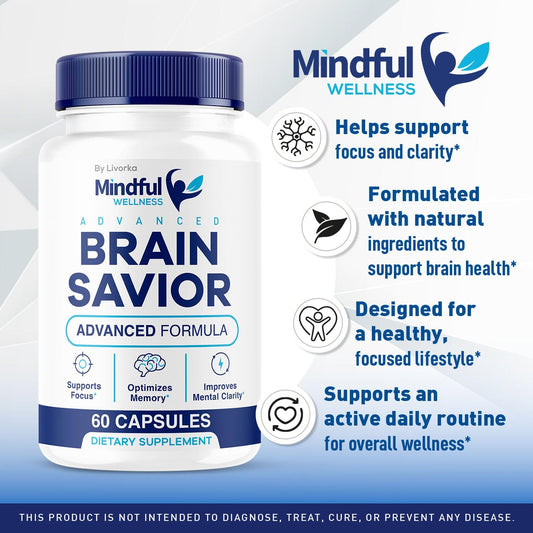 LIVORKA Mindful Wellness label closeup shows premium formula