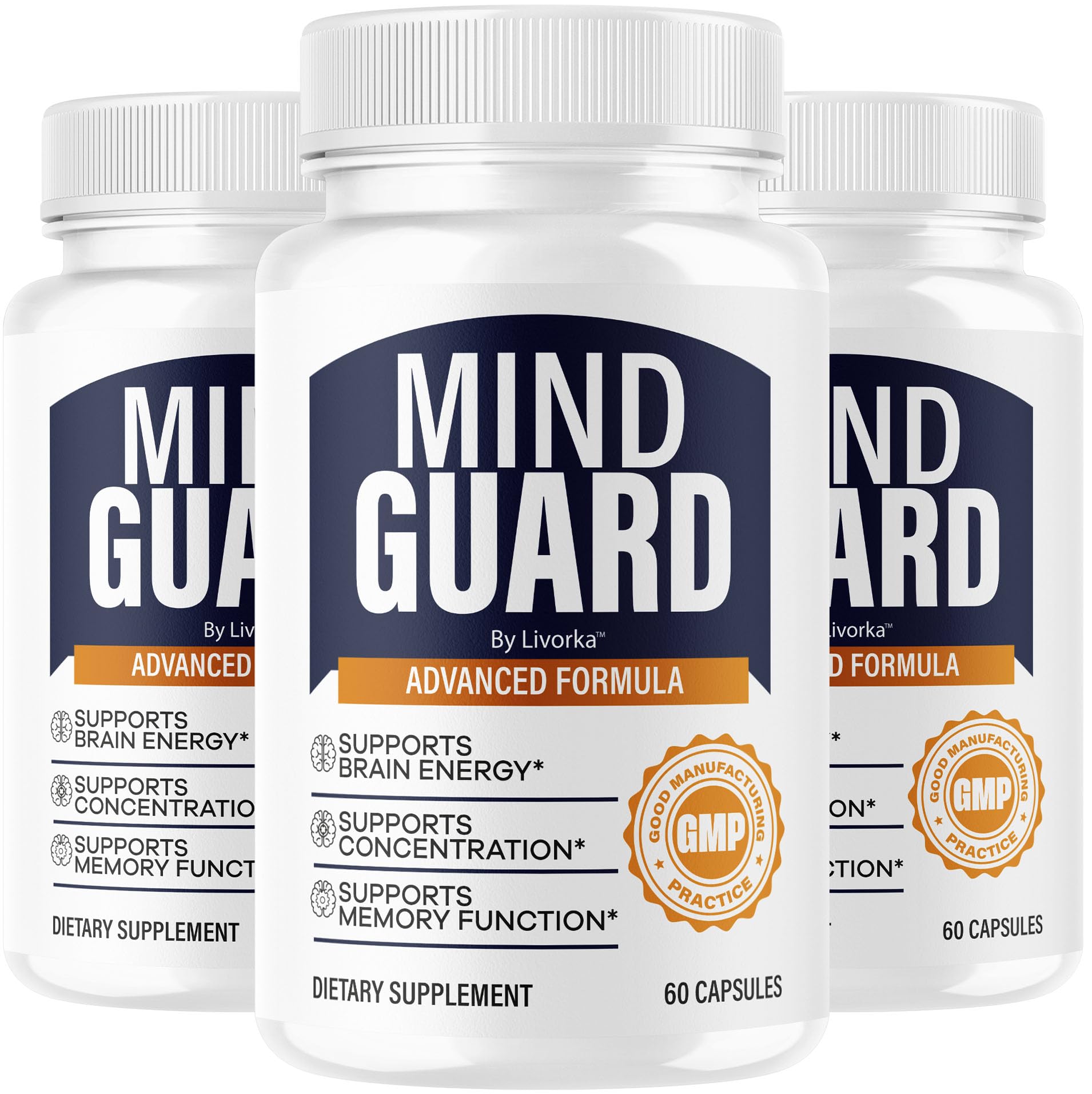 LIVORKA Mind Guard bottle front for daily brain support and focus.