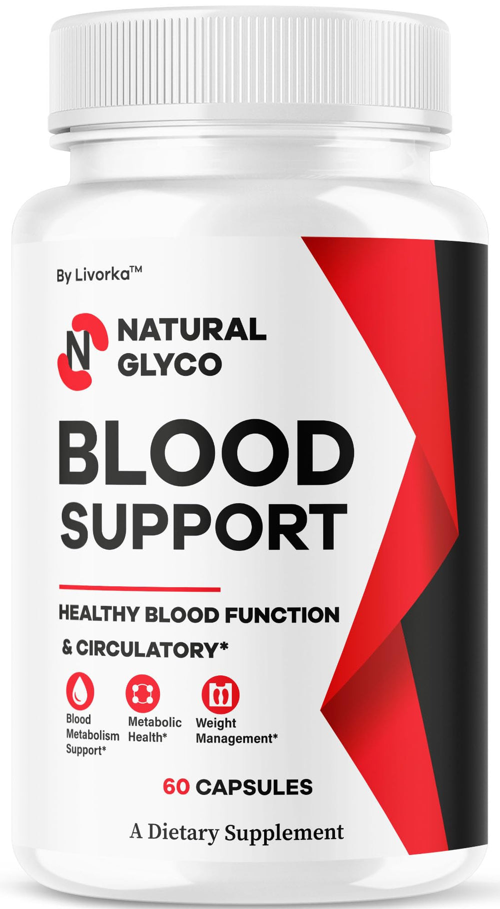 LIVORKA Natural Glyco bottle on shelf signaling daily vitality support