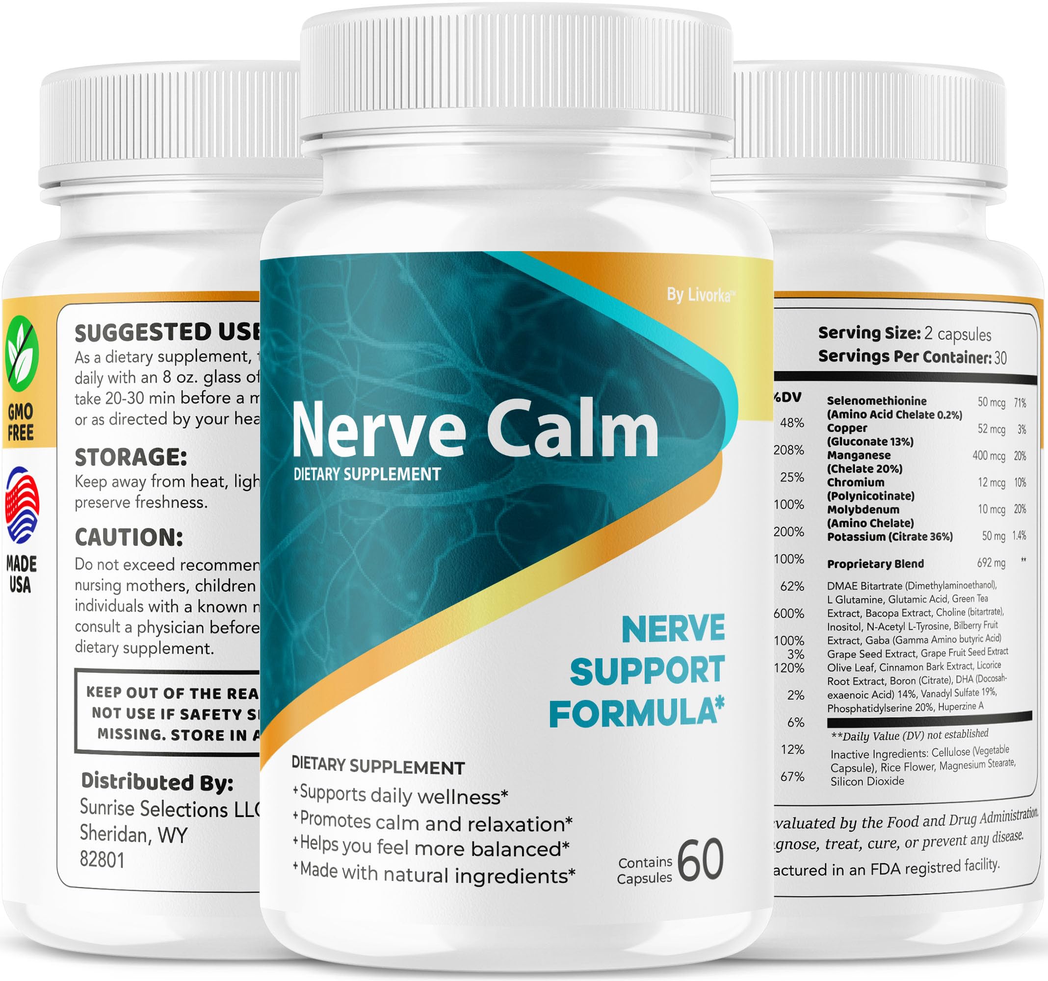LIVORKA Nerve Calm balance-on-the-go for demanding days.