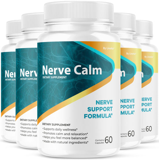 Livorka Nerve Calm bottle front promotes daily balance and focus.