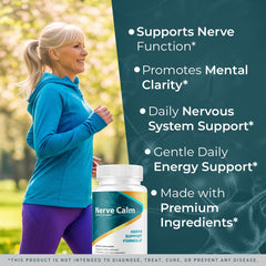 Close-up of LIVORKA Nerve Calm capsules for easy daily use.
