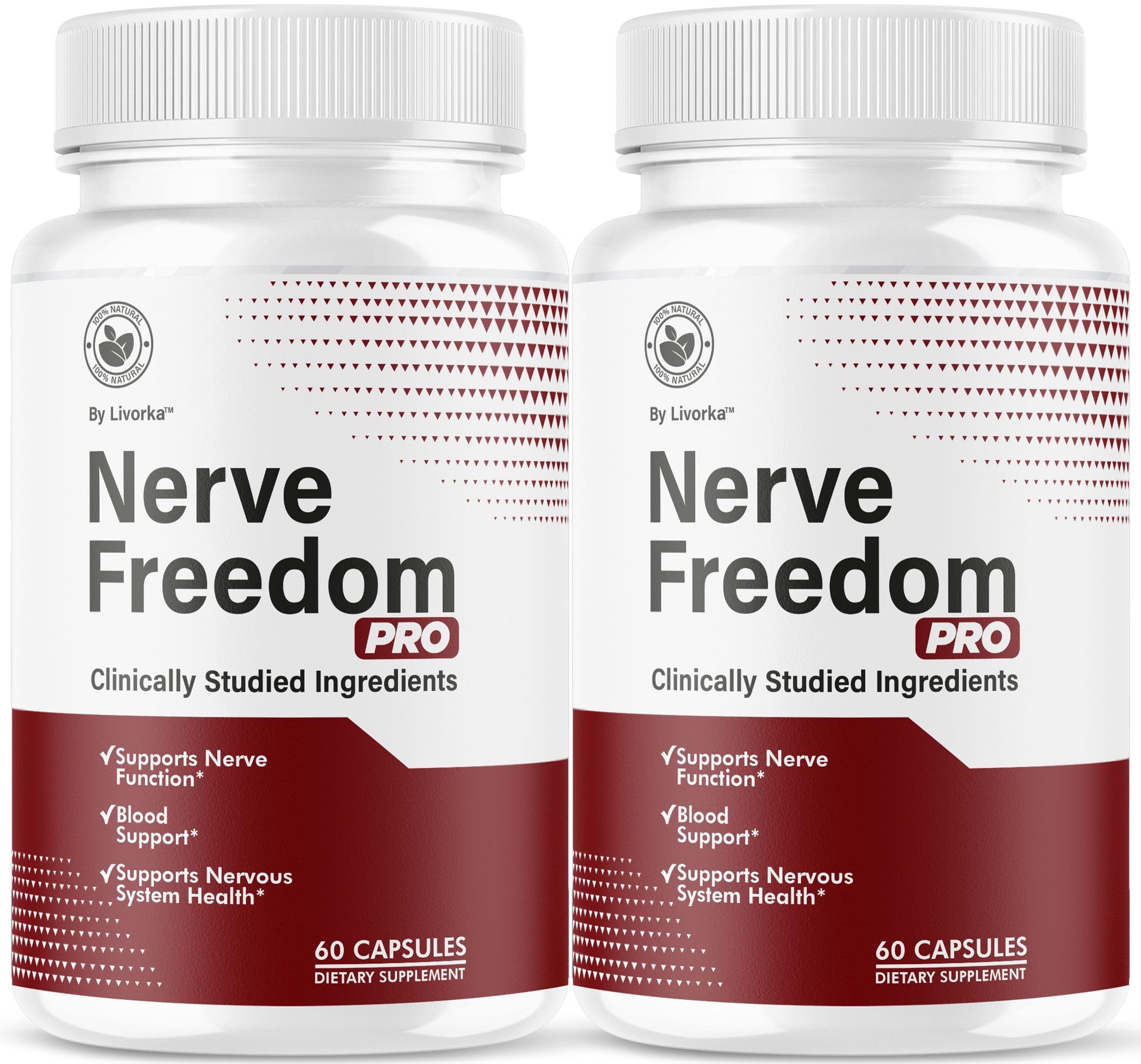 LIVORKA Nerve Freedom Pro bottle and two-pack packaging for daily use