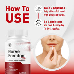 LIVORKA Nerve Freedom Pro packaging label highlights all natural ingredients