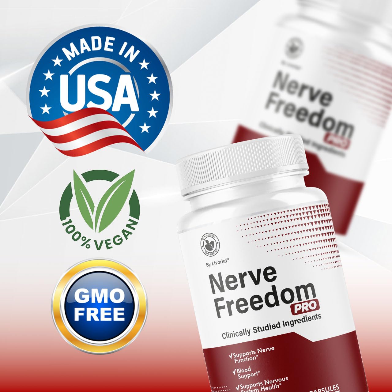 Pills close-up of Nerve Freedom Pro for easy daily supplementation.