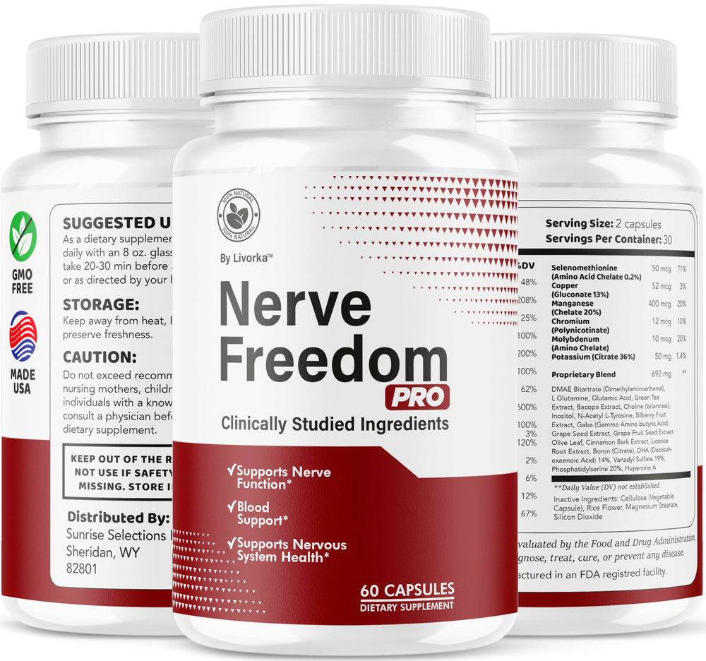 LIVORKA Nerve Freedom Pro two-month display showcases duration of supply