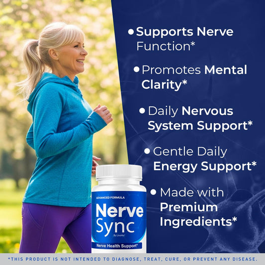 LIVORKA Nerve Sync bottle on table ready for daily regimen