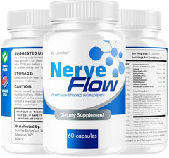LIVORKA NerveFlow box open showing 300 capsules.