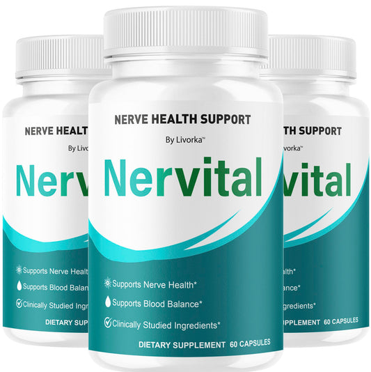 LIVORKA Nervital bottle front view suggesting daily nerve health support