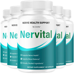 LIVORKA Nervital capsules bottle front for daily nerve health support and overall wellness