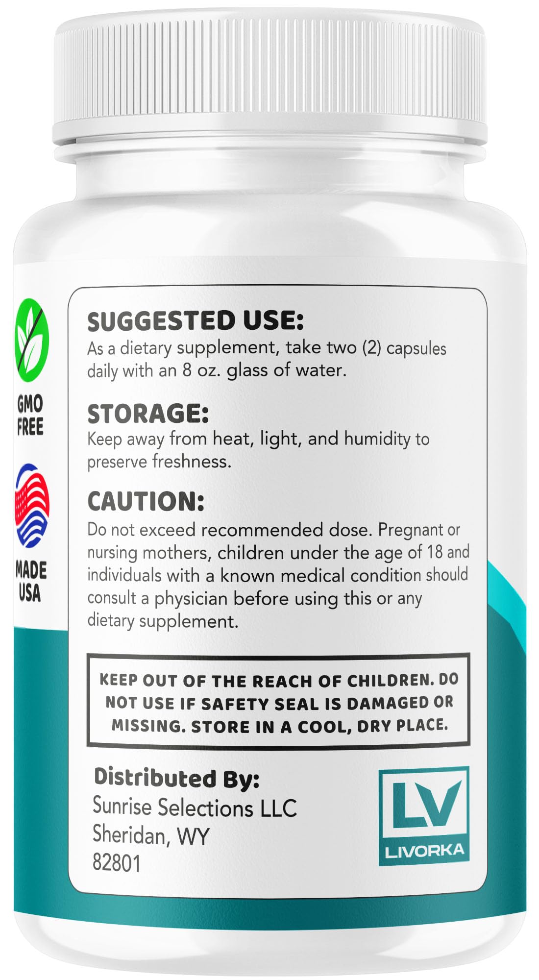 Livorka Nervital pills on natural ingredients backdrop highlighting clean formula.