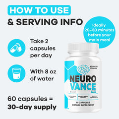 LIVORKA Neuro Vance Pro bottle open with capsules for daily use.