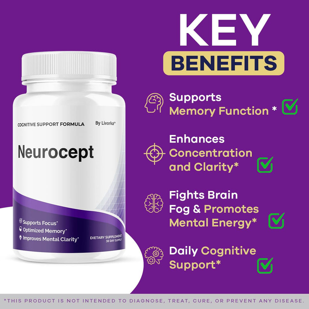 LIVORKA Neurocept capsules closeup emphasizing easy-to-swallow daily capsules