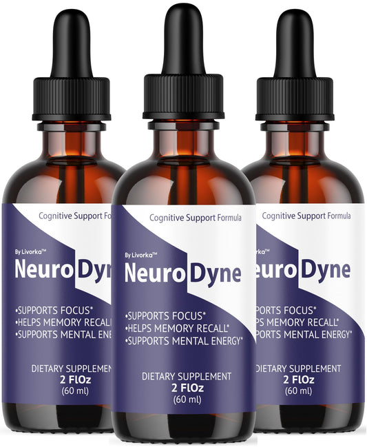 LIVORKA NeuroDyne bottle front view for daily brain support.