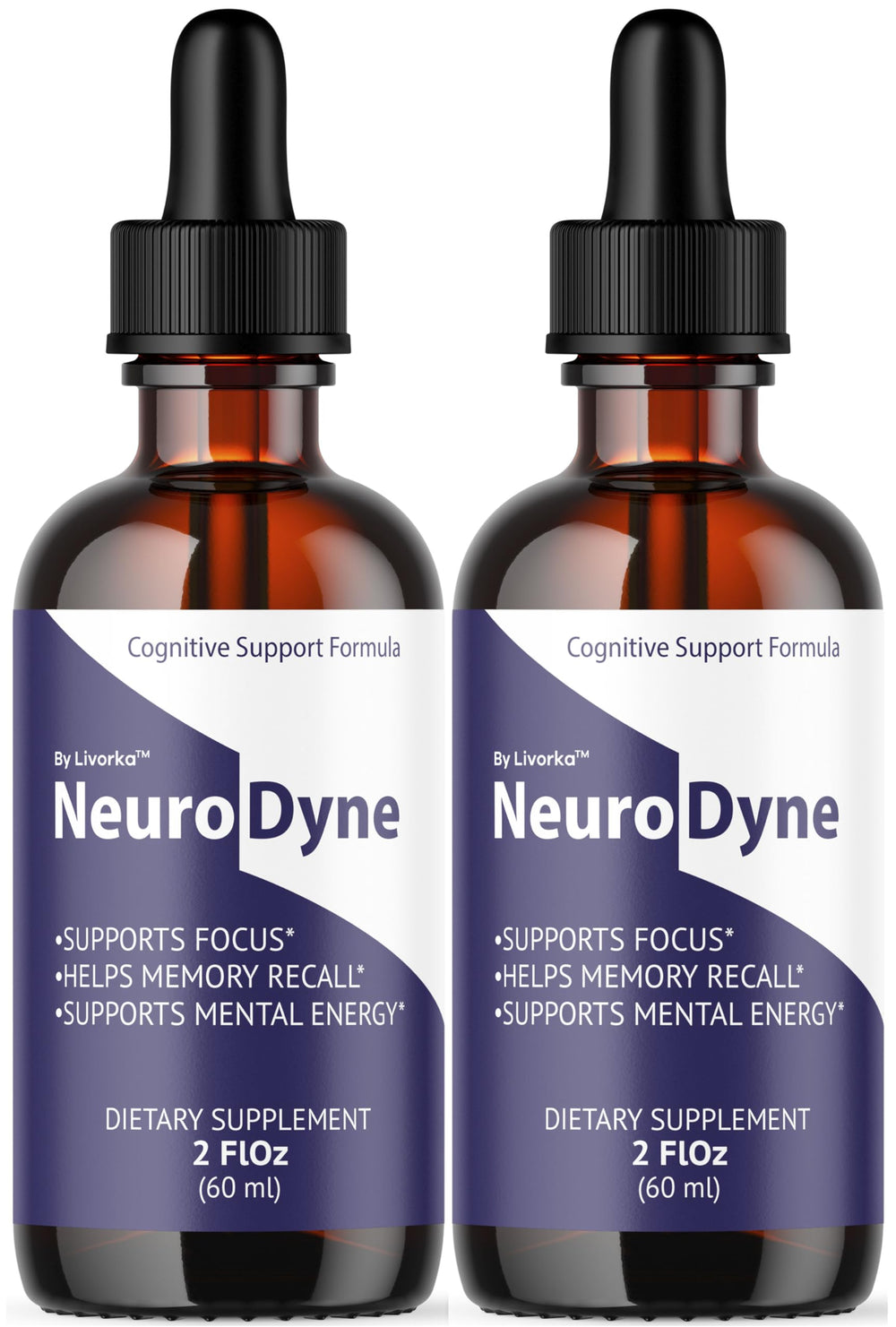 LIVORKA NeuroDyne bottle on desk for daily focus support.