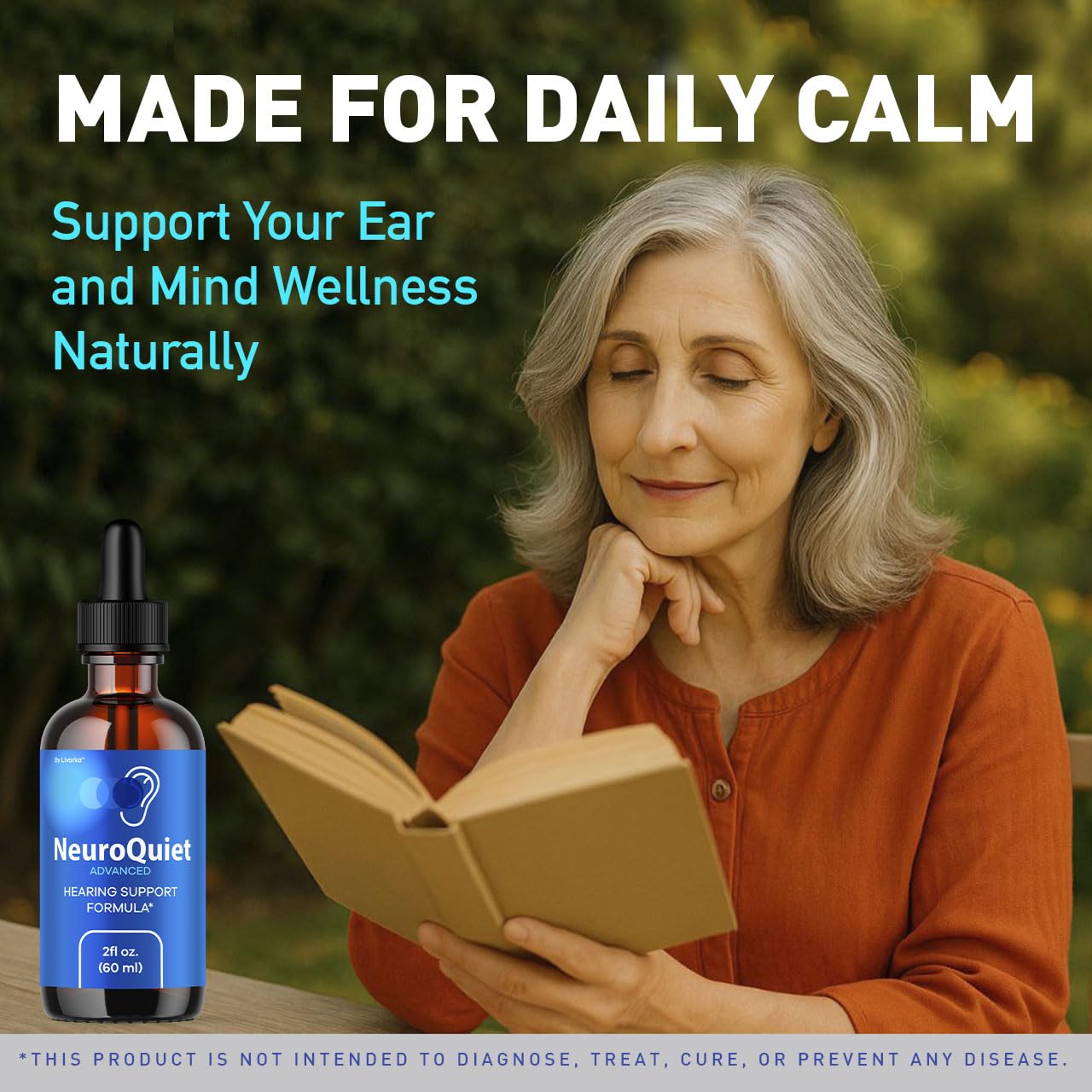 LIVORKA NeuroQuiet Drops packaging indicating a 3‑bottle bundle