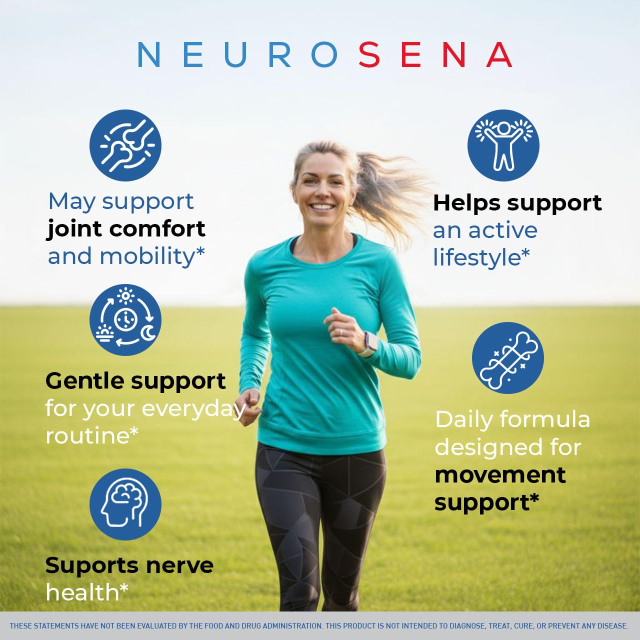 LIVORKA NeuroSena bottle back label showing natural premium nerve support formula.