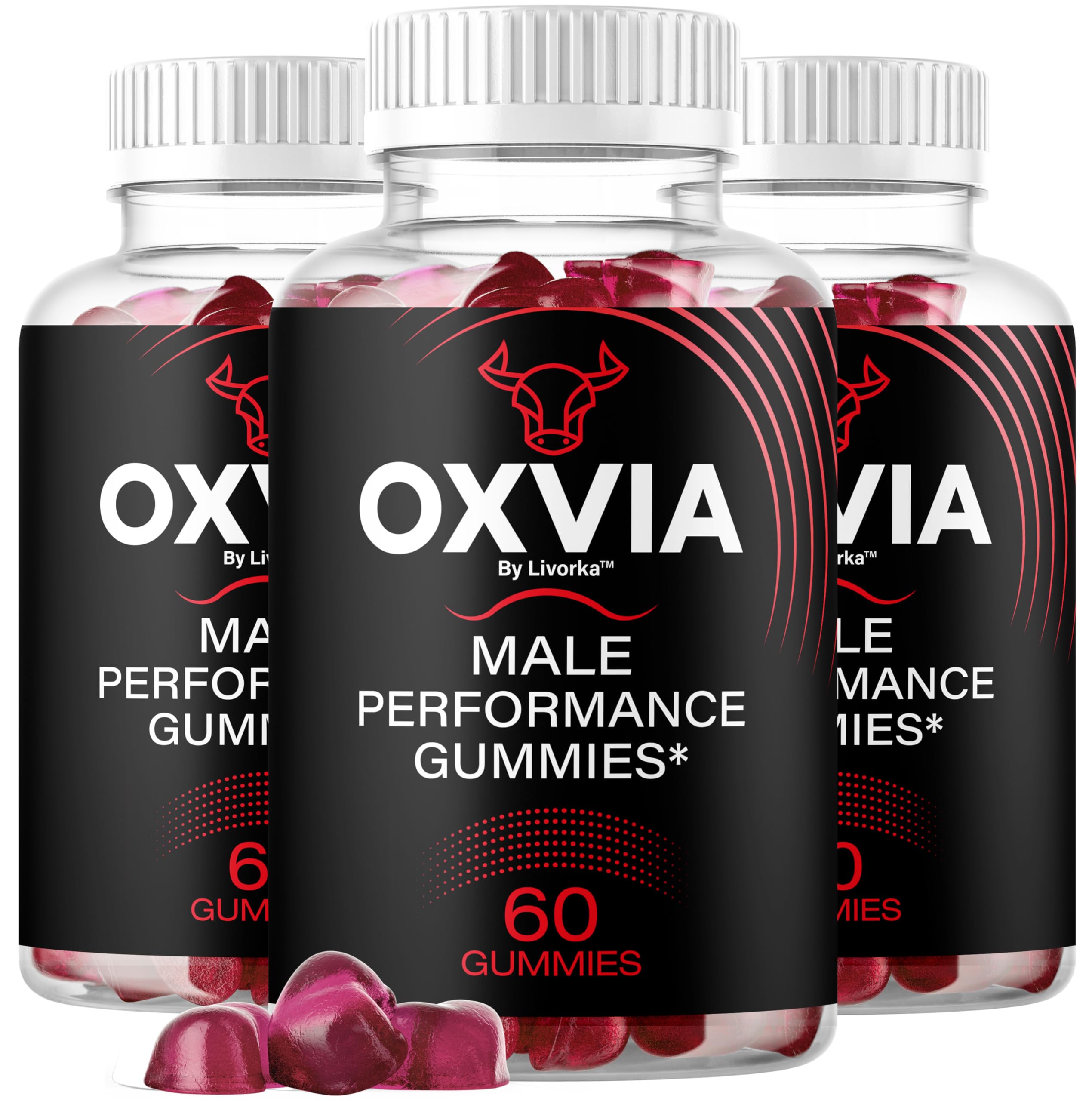 LIVORKA Oxvia Gummies bottle shows daily energy support in a convenient bottle.