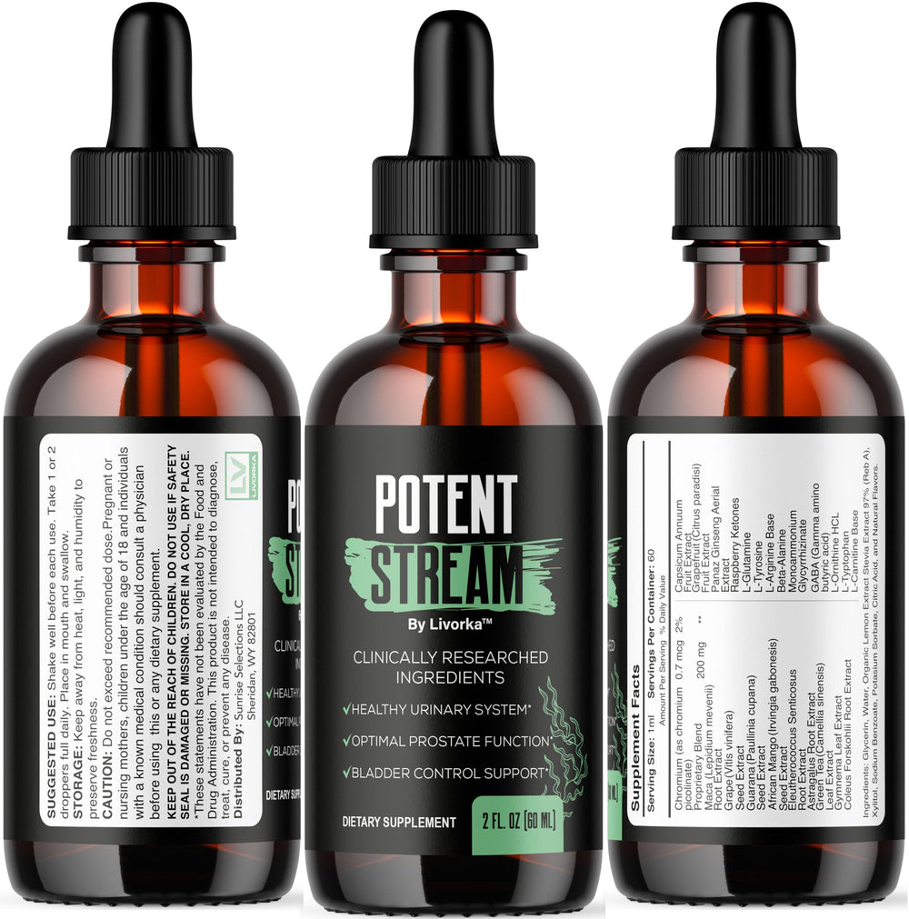 LIVORKA Potent Stream reviews-inspired shot with product display.