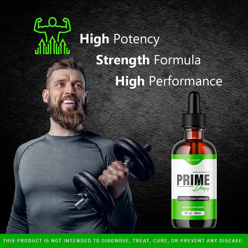 LIVORKA Prime Drops for Men 3-pack display highlights value.