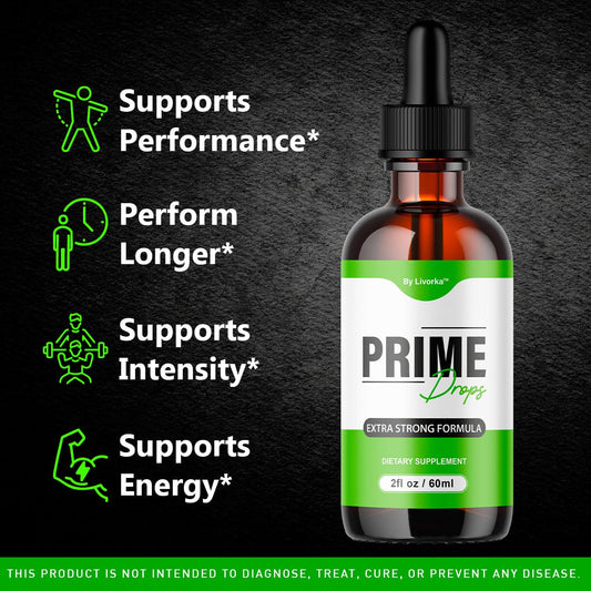 LIVORKA Prime Drops for Men dropper in use for convenient daily dosage.