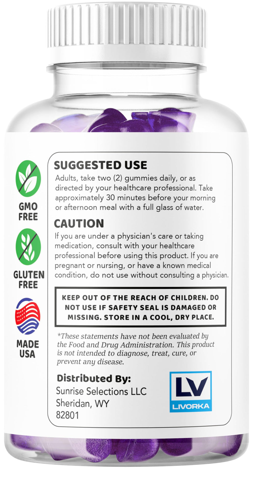 LIVORKA Primo Boost TRT Gummies bottle labelled Made in USA for trust.