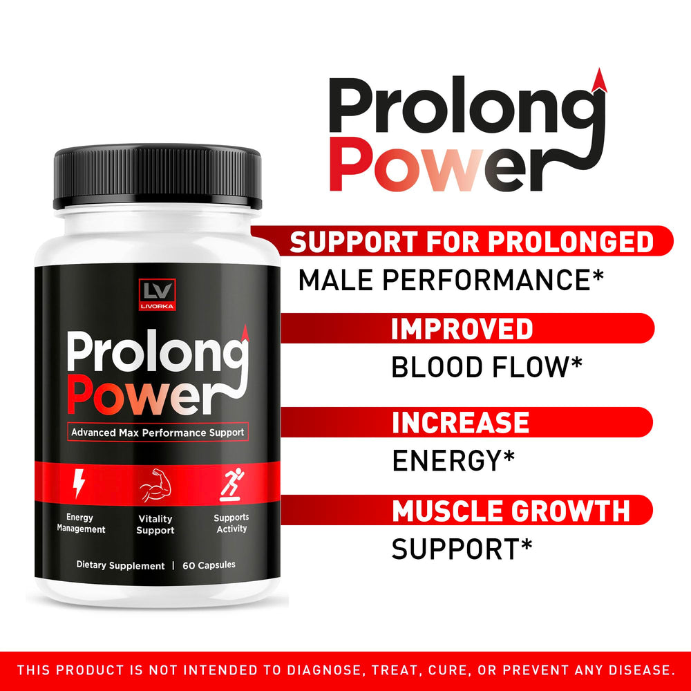 LIVORKA Prolong Power packaging on a clean shelf