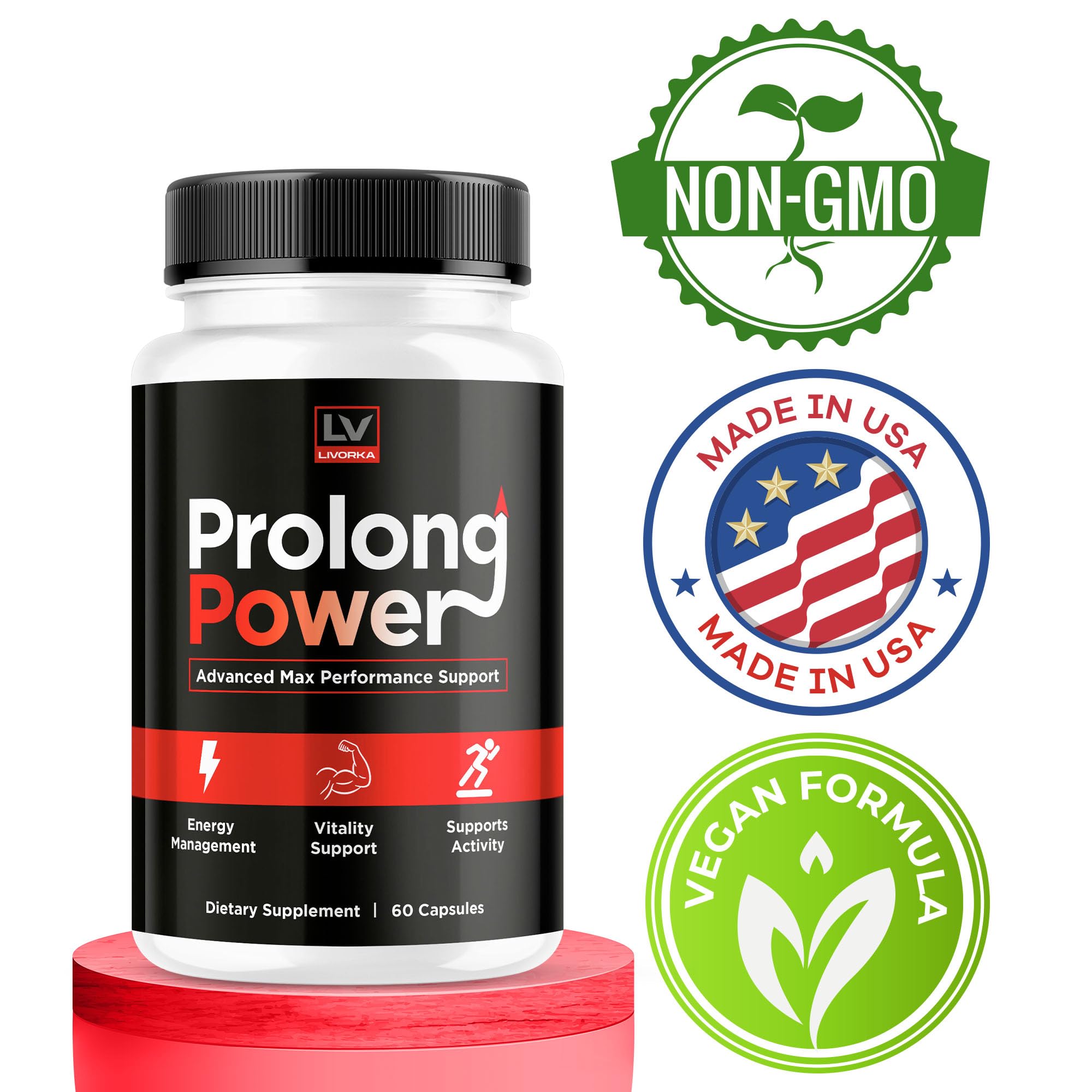 LIVORKA ProlongPower pills labeled clearly for simple dosing.