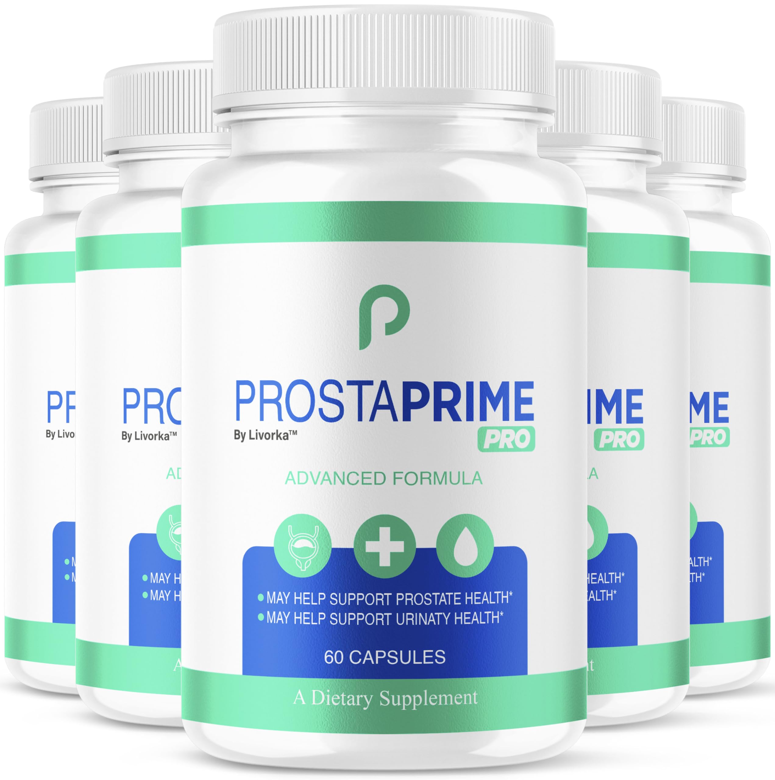 Livorka ProstaPrime Pro bottle label close-up for premium men's wellness.