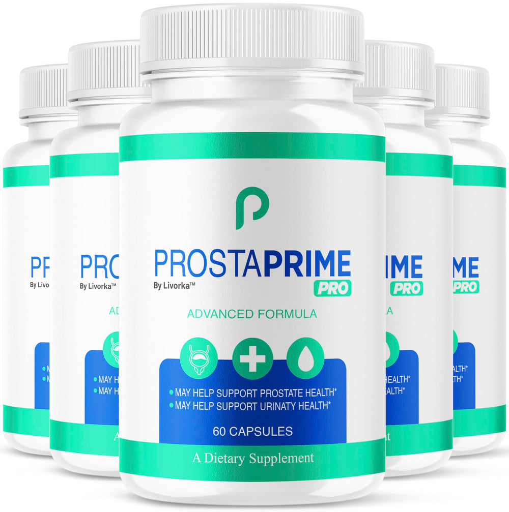 Livorka ProstaPrime Pro bottle label close-up for premium men's wellness.