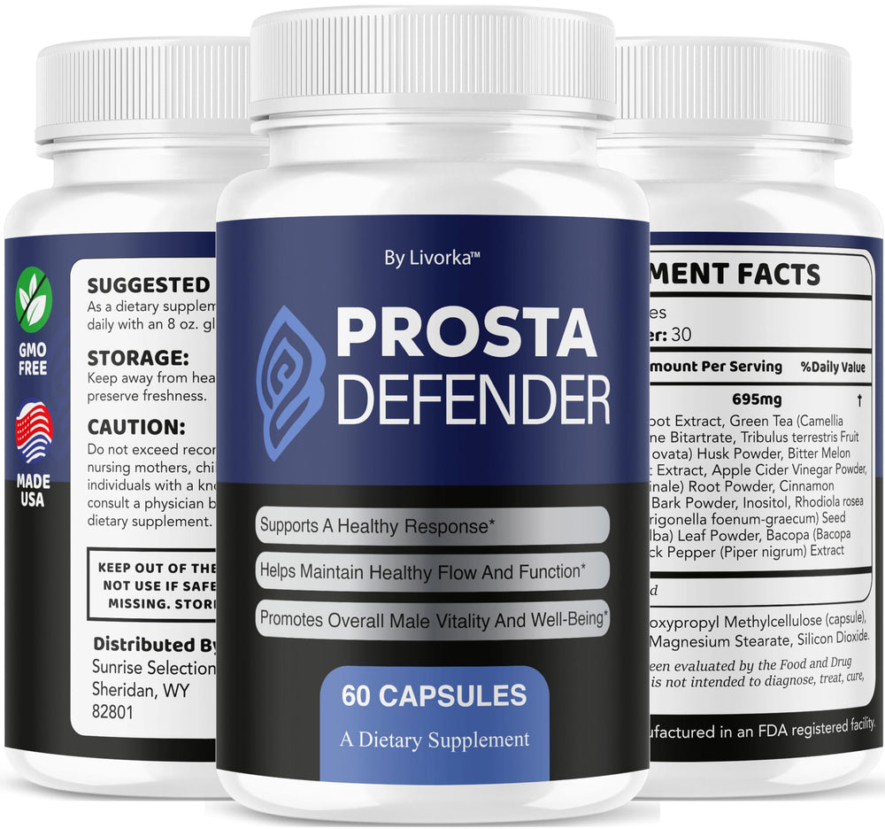 LIVORKA ProstaDefender 5-month supply with 300 capsules.