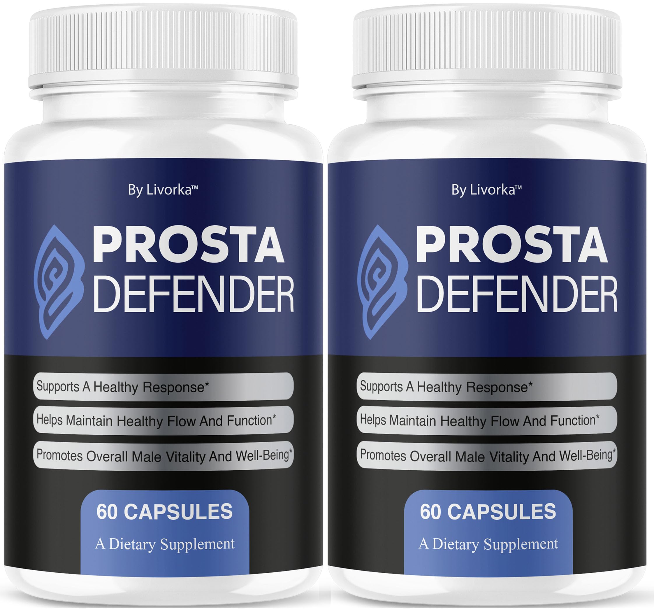 LIVORKA ProstaDefender bottle front highlighting daily wellness support.