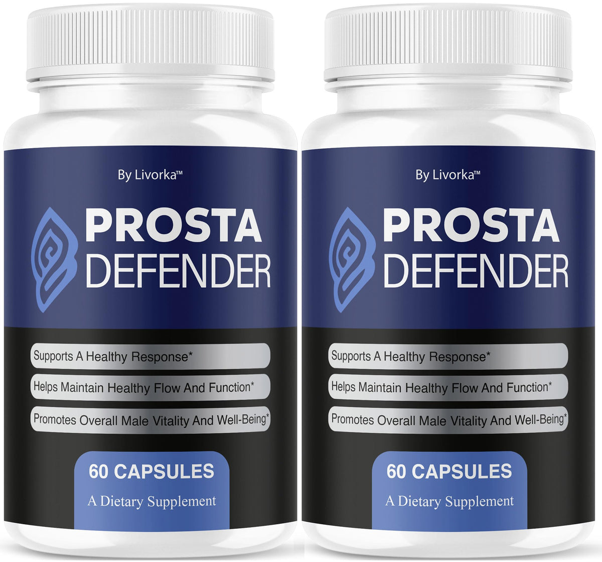 LIVORKA ProstaDefender bottle front highlighting daily wellness support.