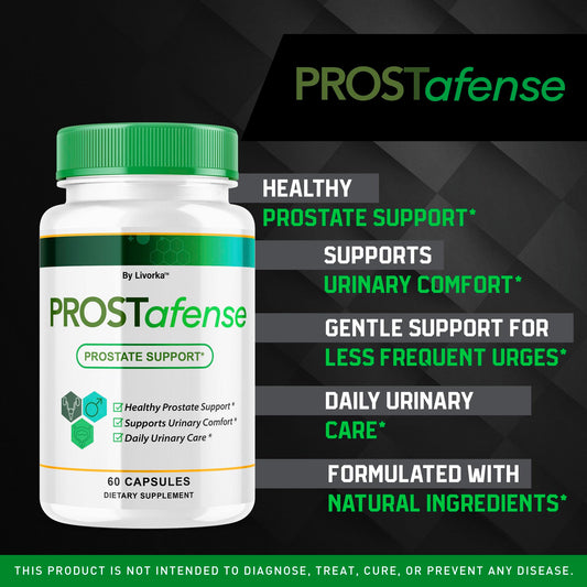 LIVORKA Prostafense capsules close-up for easy daily consumption